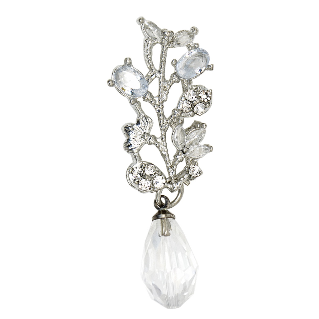 Silver Base Fancy Kundan Button