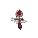 Gold Base Fancy Kundan Button