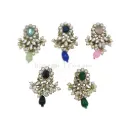 Gold Base Fancy Kundan Button