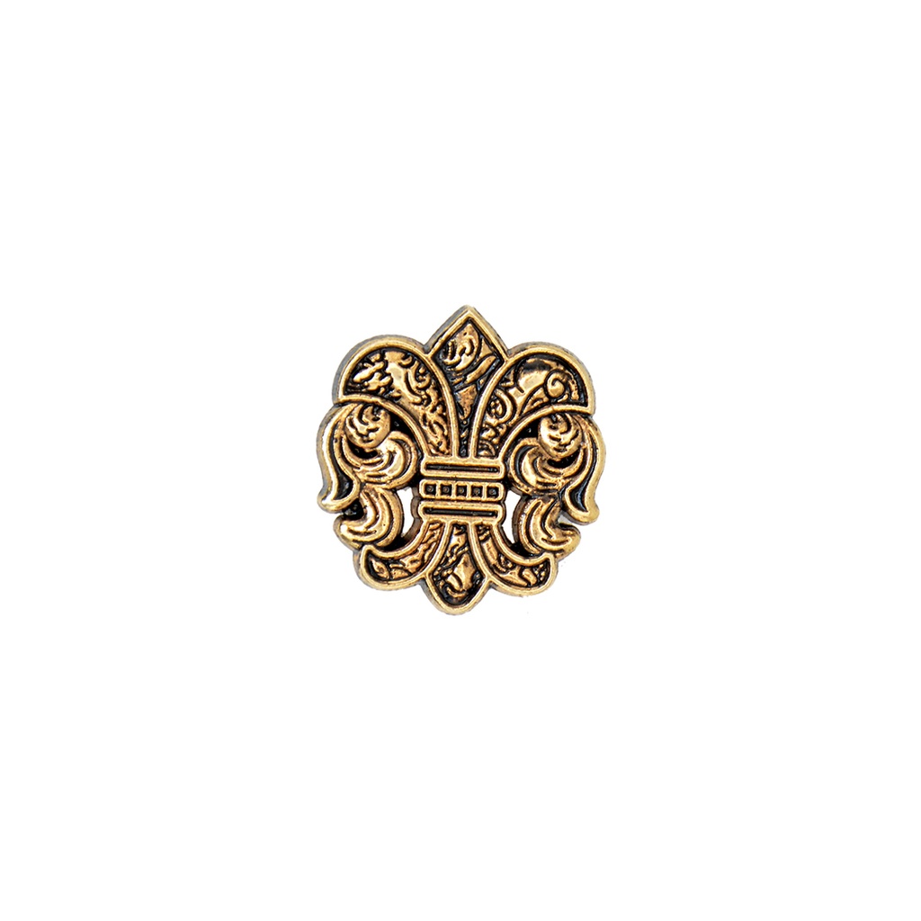 Fleur Di Lis Logo Metal Hotfix Badge