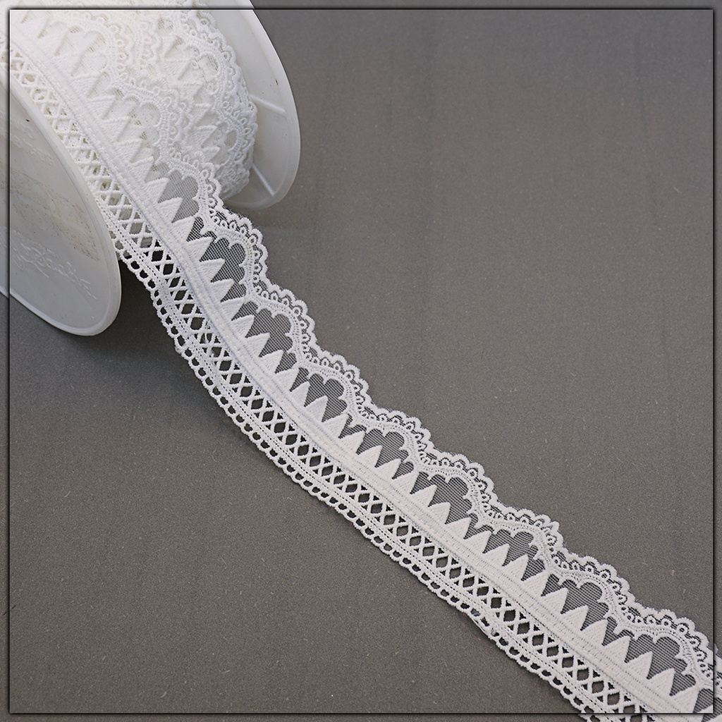 One Side Border Shuttle Net Lace