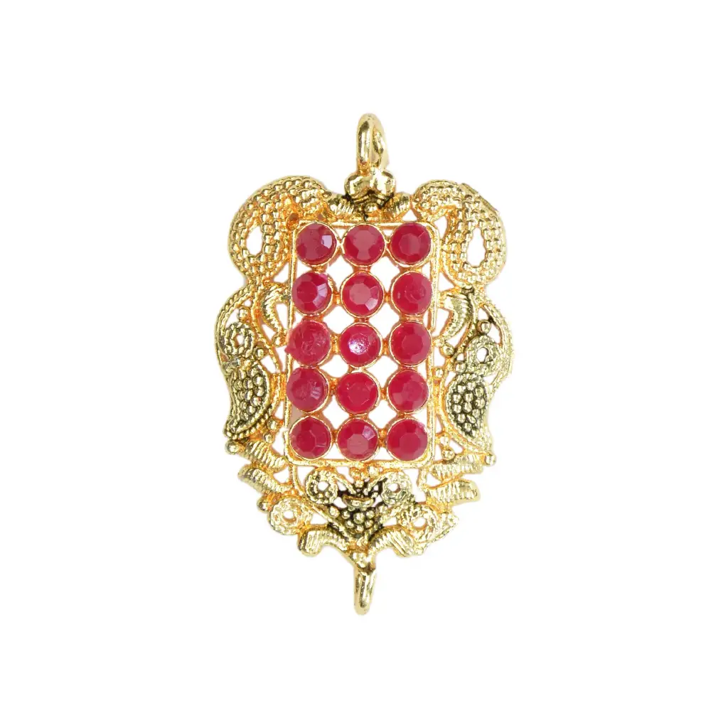 Gold Plating Double Hook Fancy Button