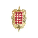 Gold Plating Double Hook Fancy Button