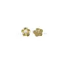 Floral Design With Pearl Metal Button