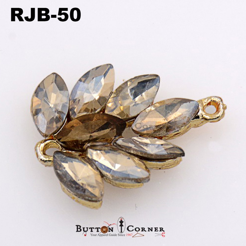 Double Hook Leave Shape Fancy Button