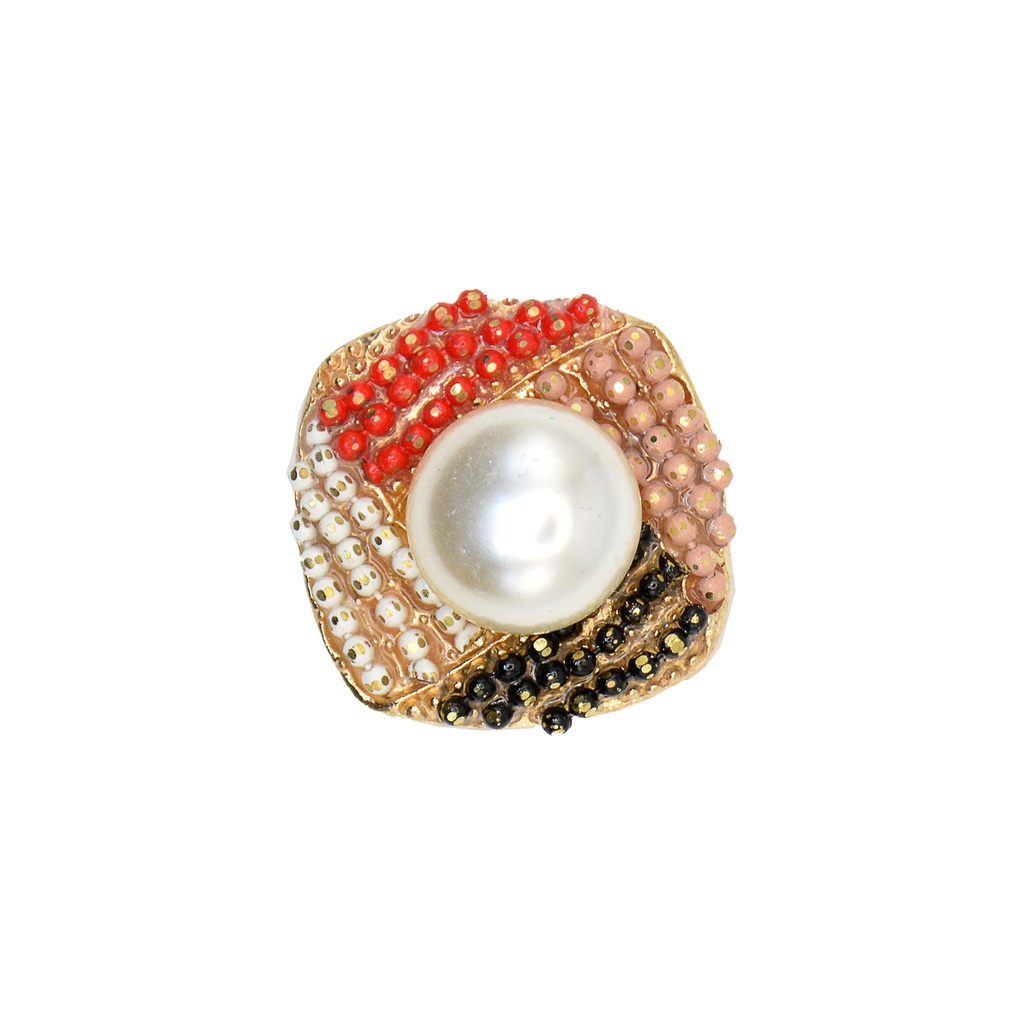 Round Shape Pearls Fancy Button