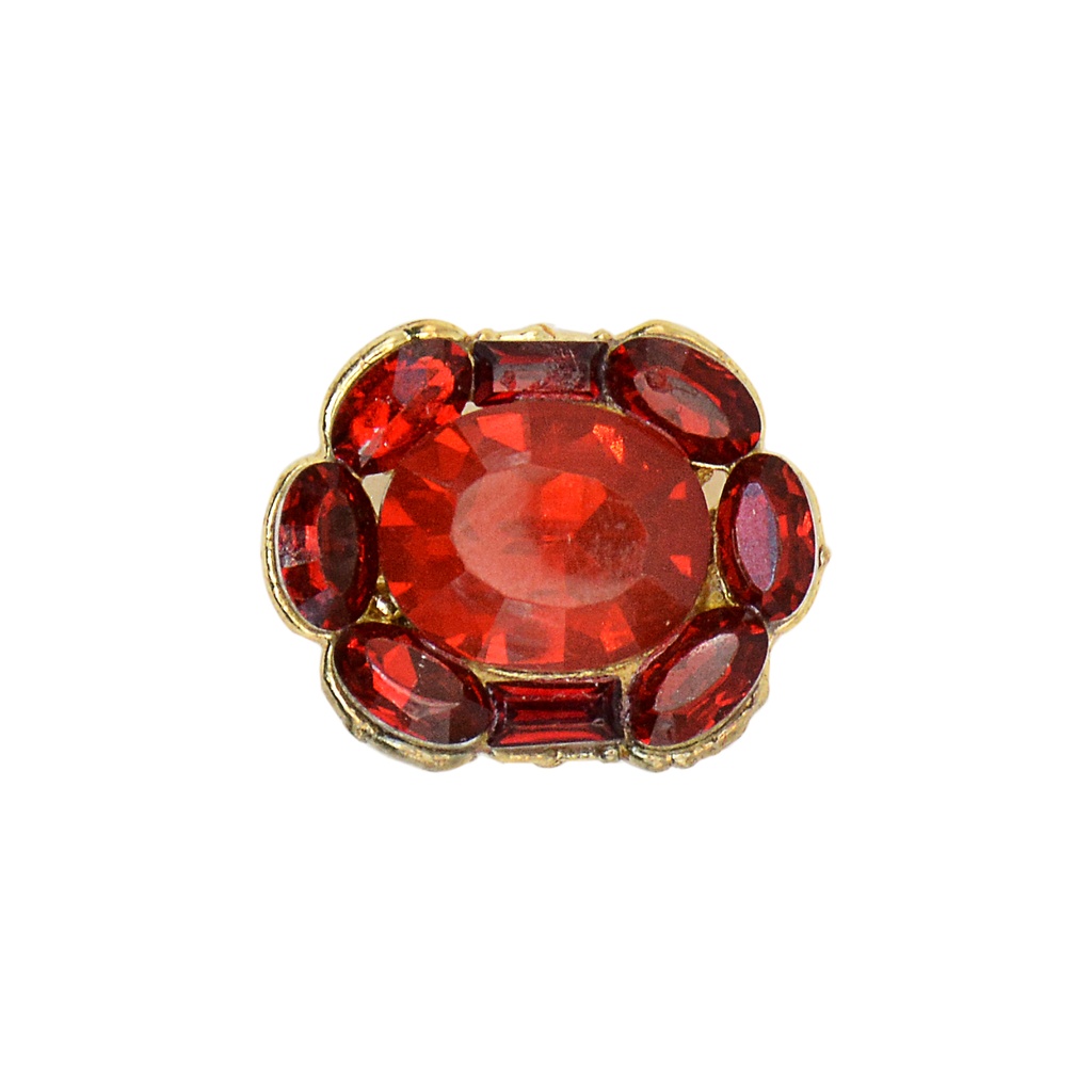 Oval Shape Crystal Fancy Button