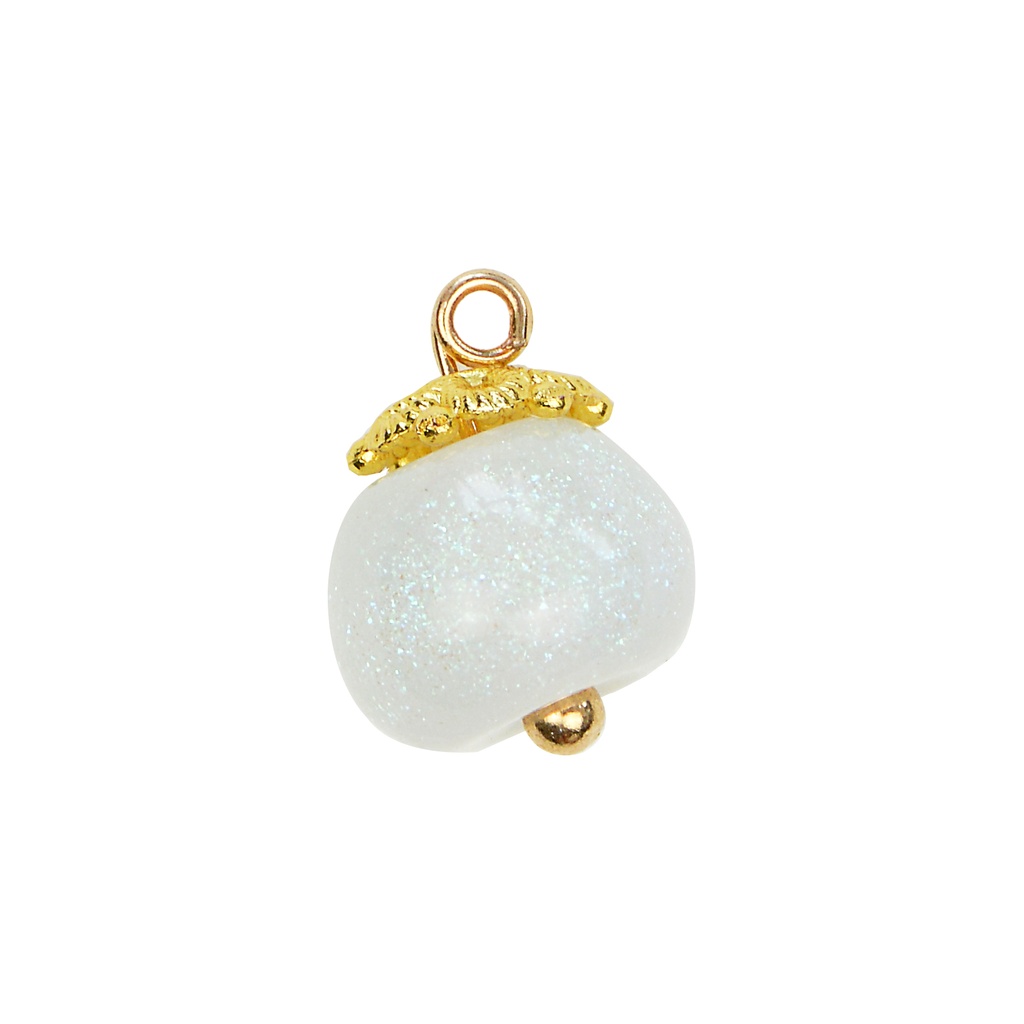 Fancy Marble Glitter Beads Hanging Button