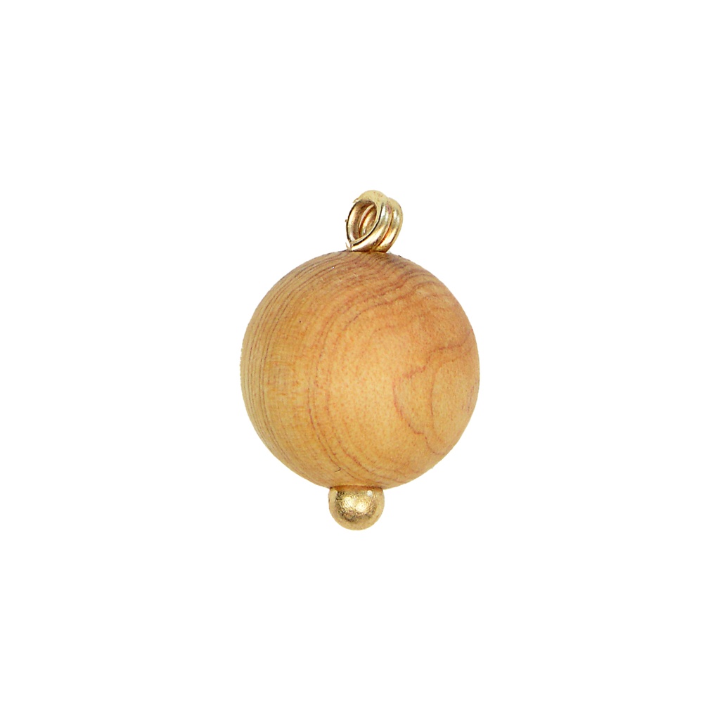 Round Wood Bead Hanging Button