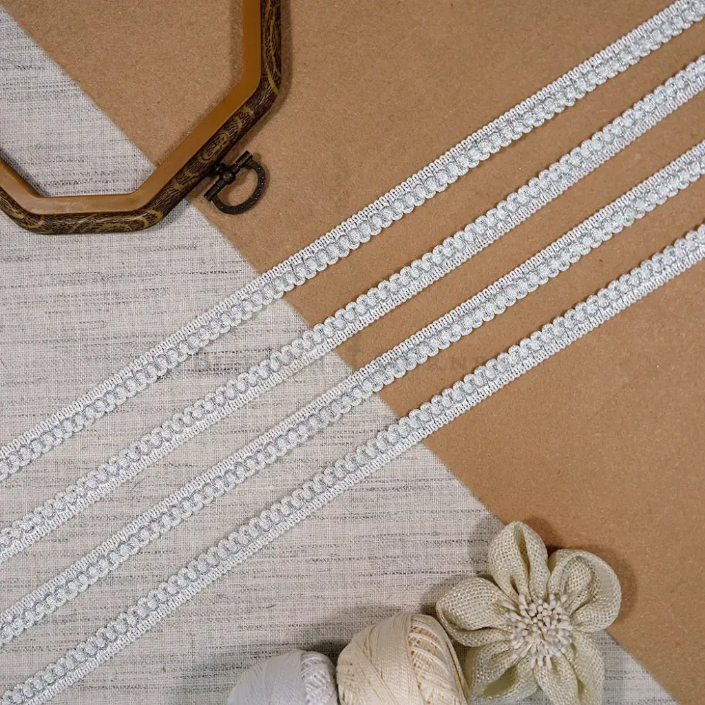 Fancy Metallic Yarn Crochet Lace
