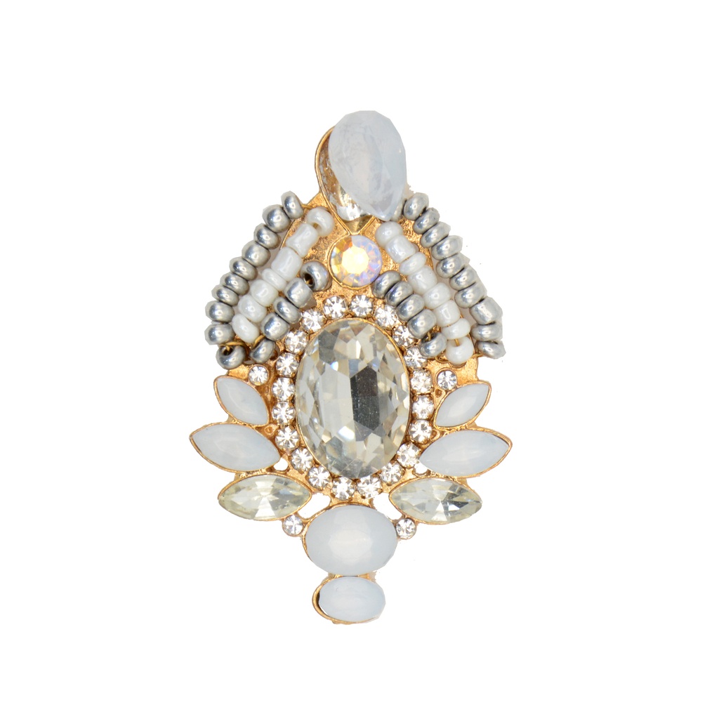 Glass Beads & Crystal Fancy Button