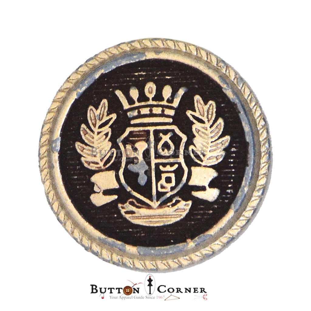 Crown Wings Design Metal Suiting Button