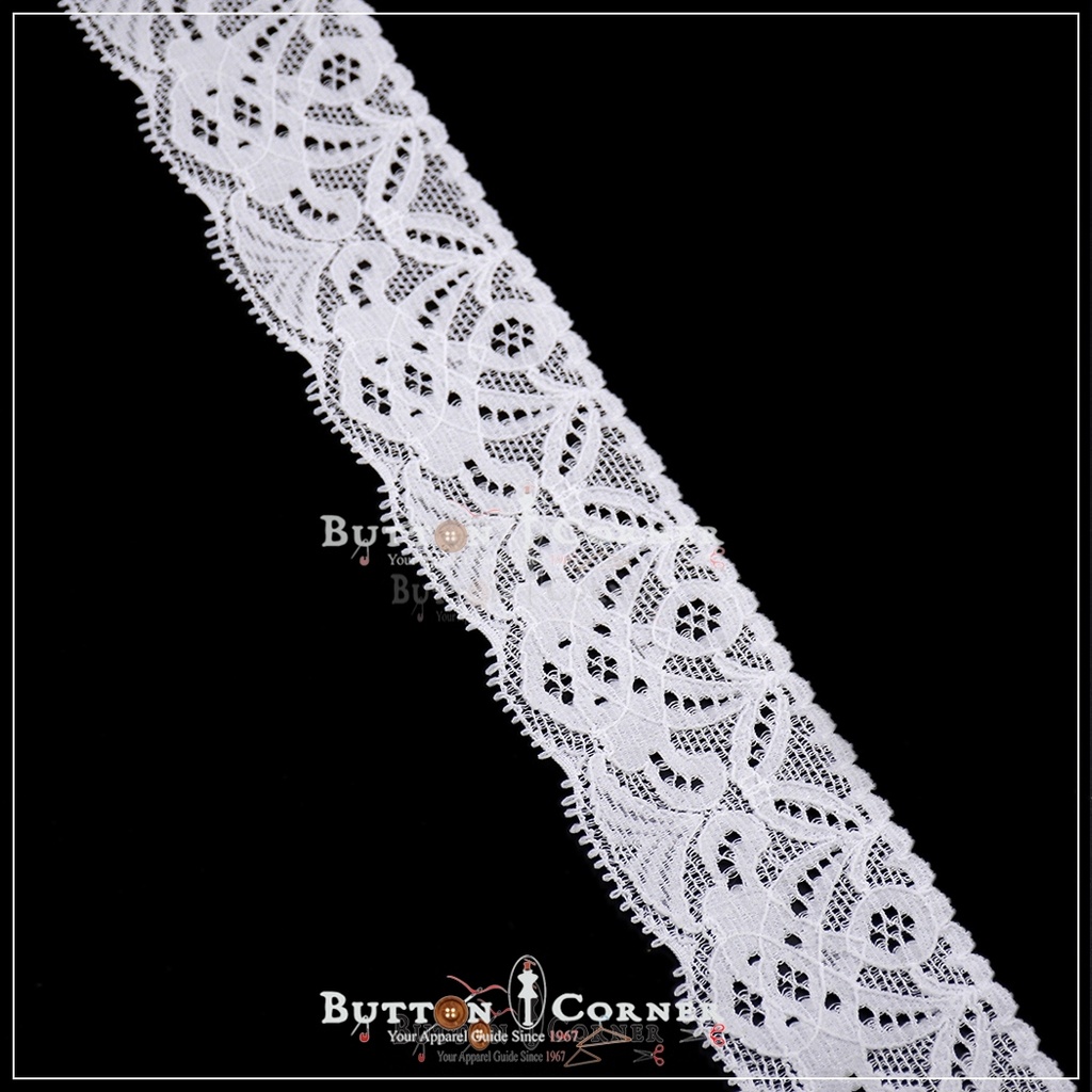 One Side Border Lycra Net Lace