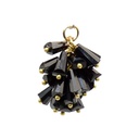 Handcrafted Tapered Crystal Bead Cluster Pendant with Loop