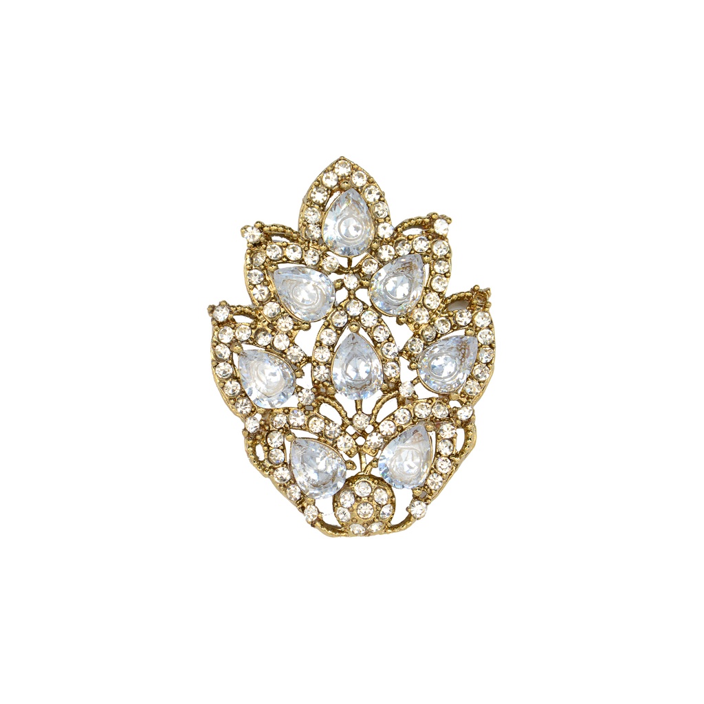 Gold Base Fancy Kundan Button