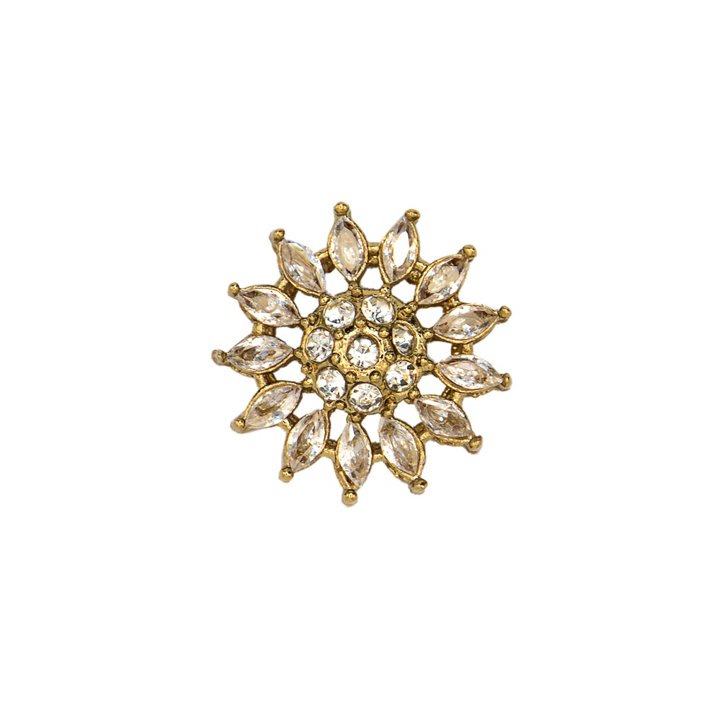 Gold Base Fancy Kundan Button