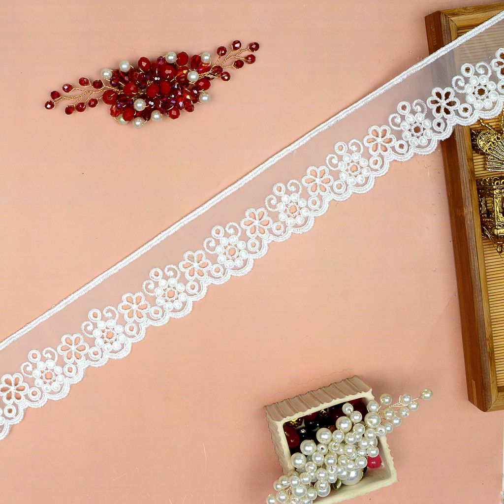 One Side Border Organza Lace