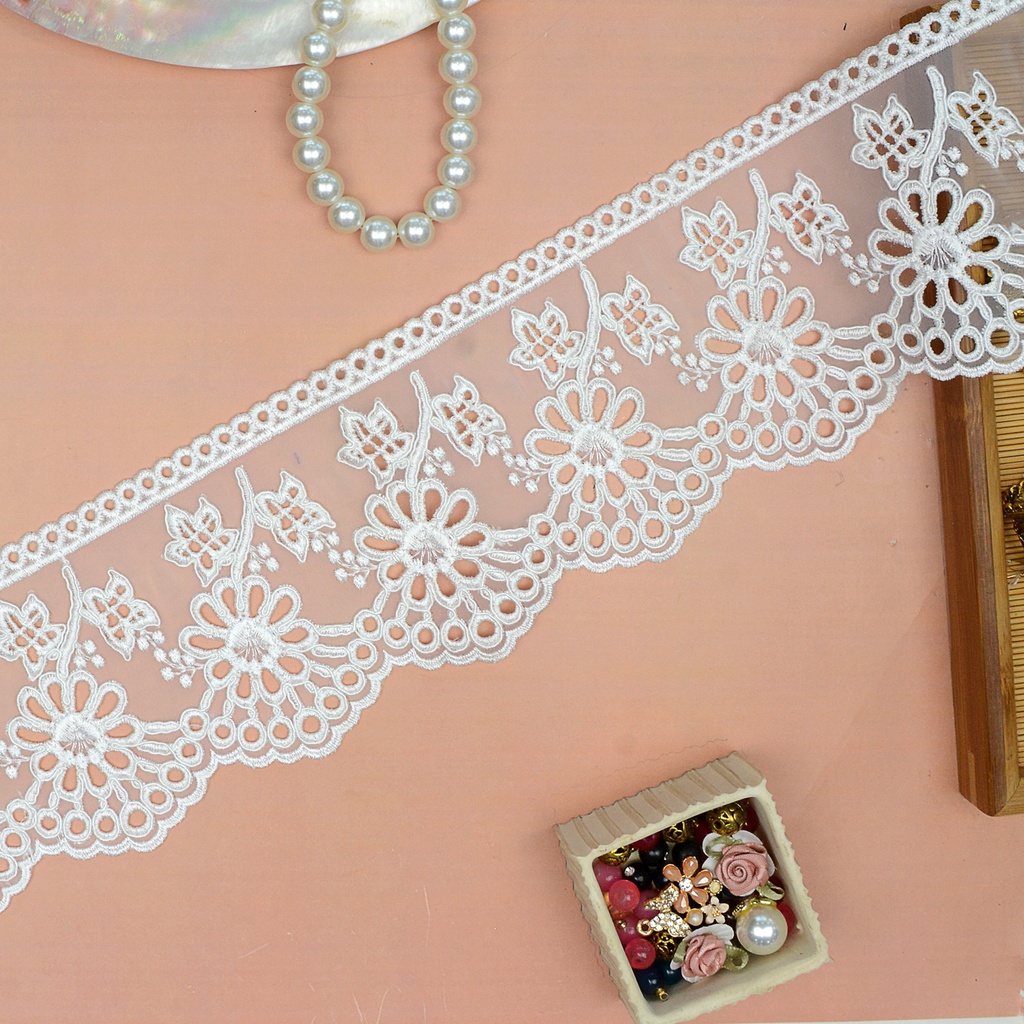 One Side Border Organza Lace