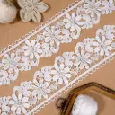 One Side Border Lace with Pearl