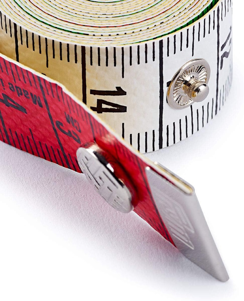 Colour Press Stud Measure Tape