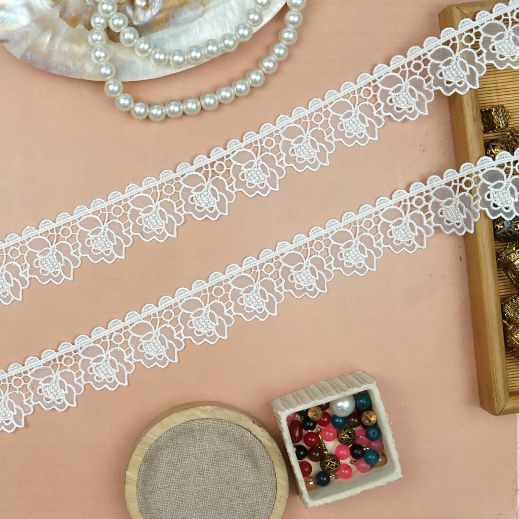 One Side Border Organza Lace