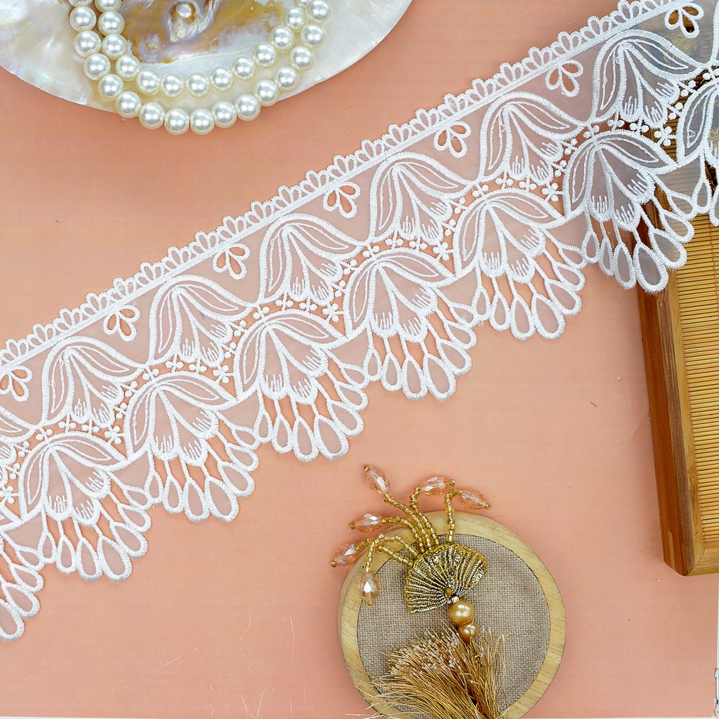One Side Border Organza Lace
