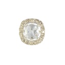 Silver Base Fancy Kundan Button