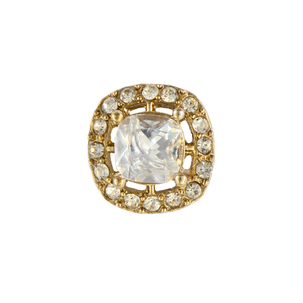 Gold Base Fancy Kundan Button