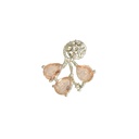 Silver Base Fancy Kundan Button