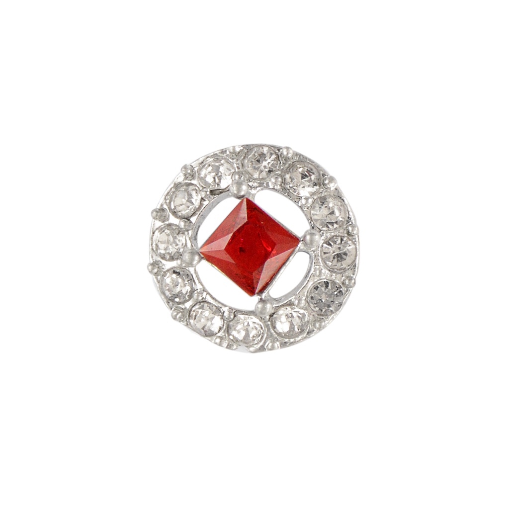 Silver Base Fancy Kundan Button