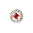 Silver Base Fancy Kundan Button