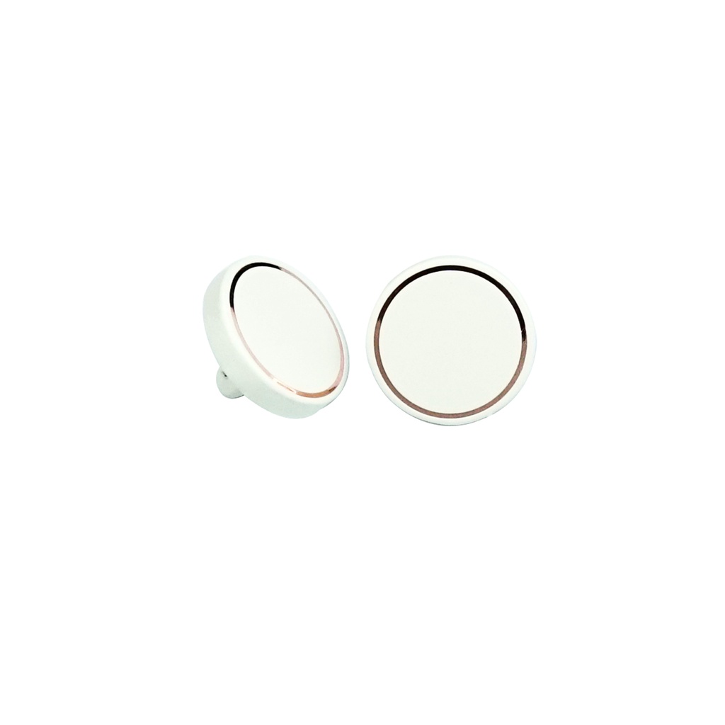 Shirt Button With Shinny Copper Ring
