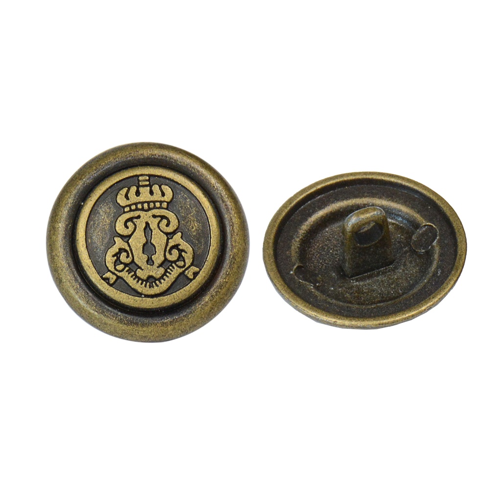 Crown Key 2 Tone Suiting Button