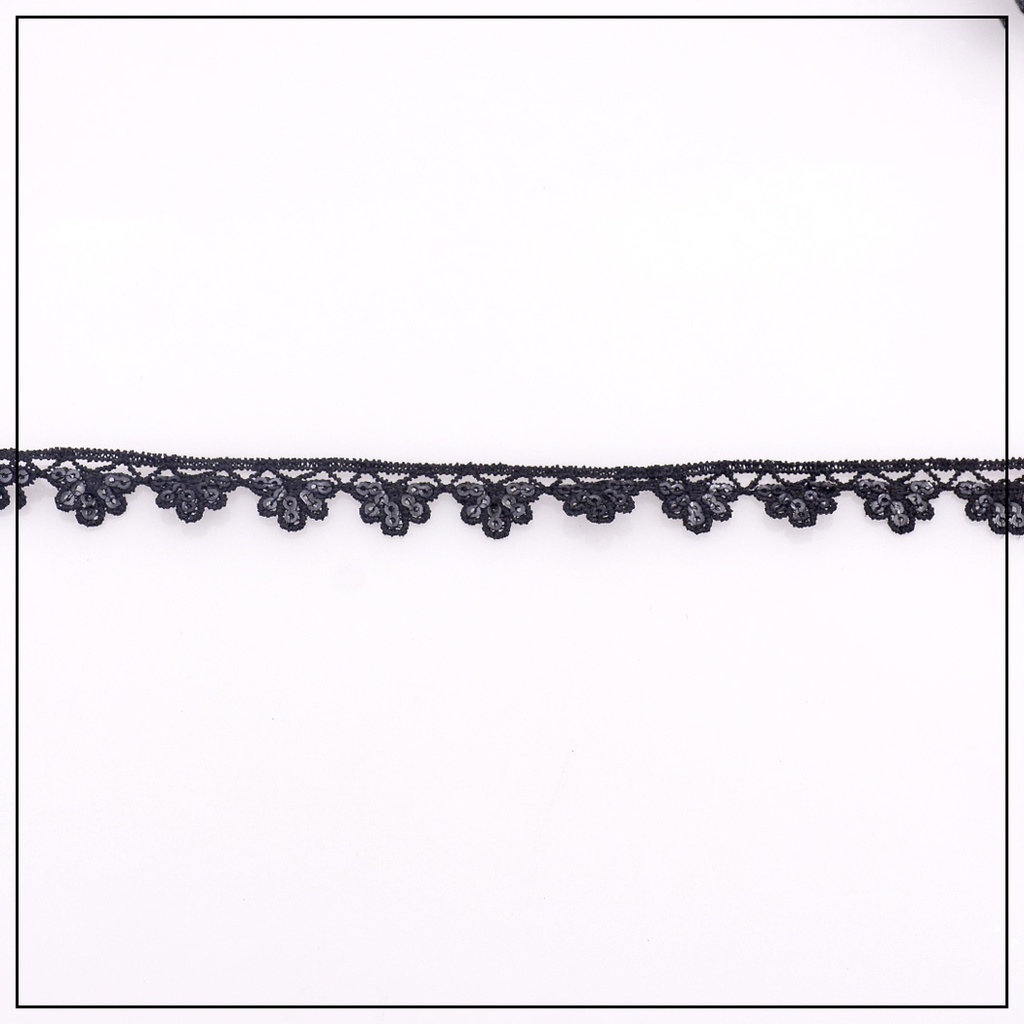 One Side Border Shuttle Sequence Lace