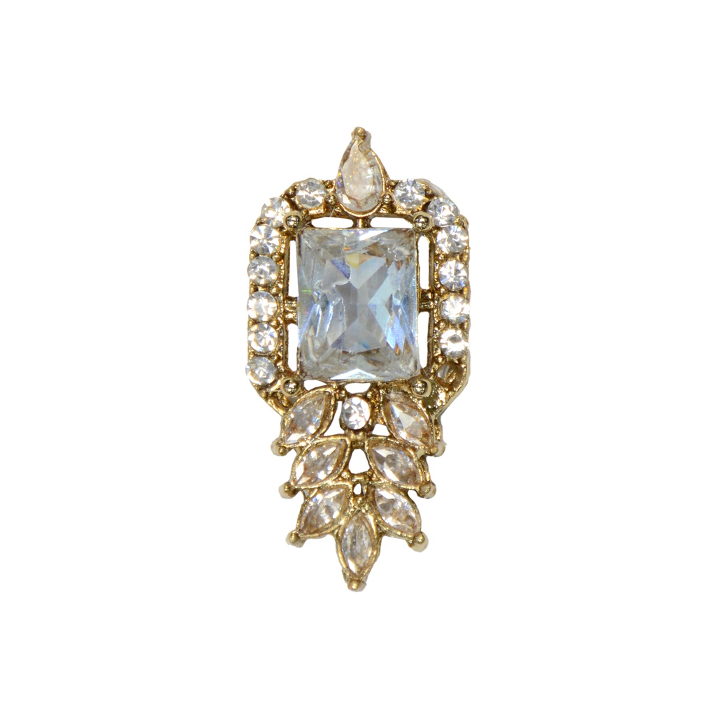 Gold Base Fancy Kundan Button