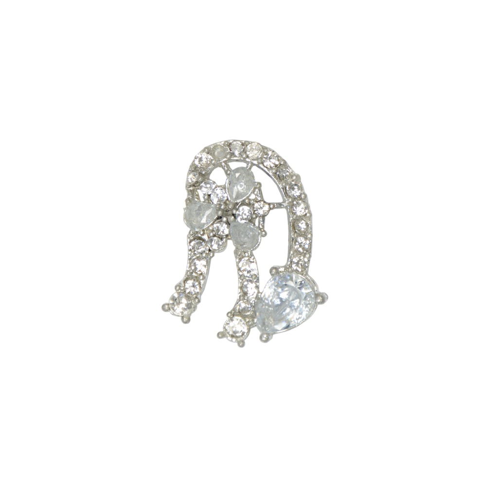 Silver Base Fancy Kundan Button