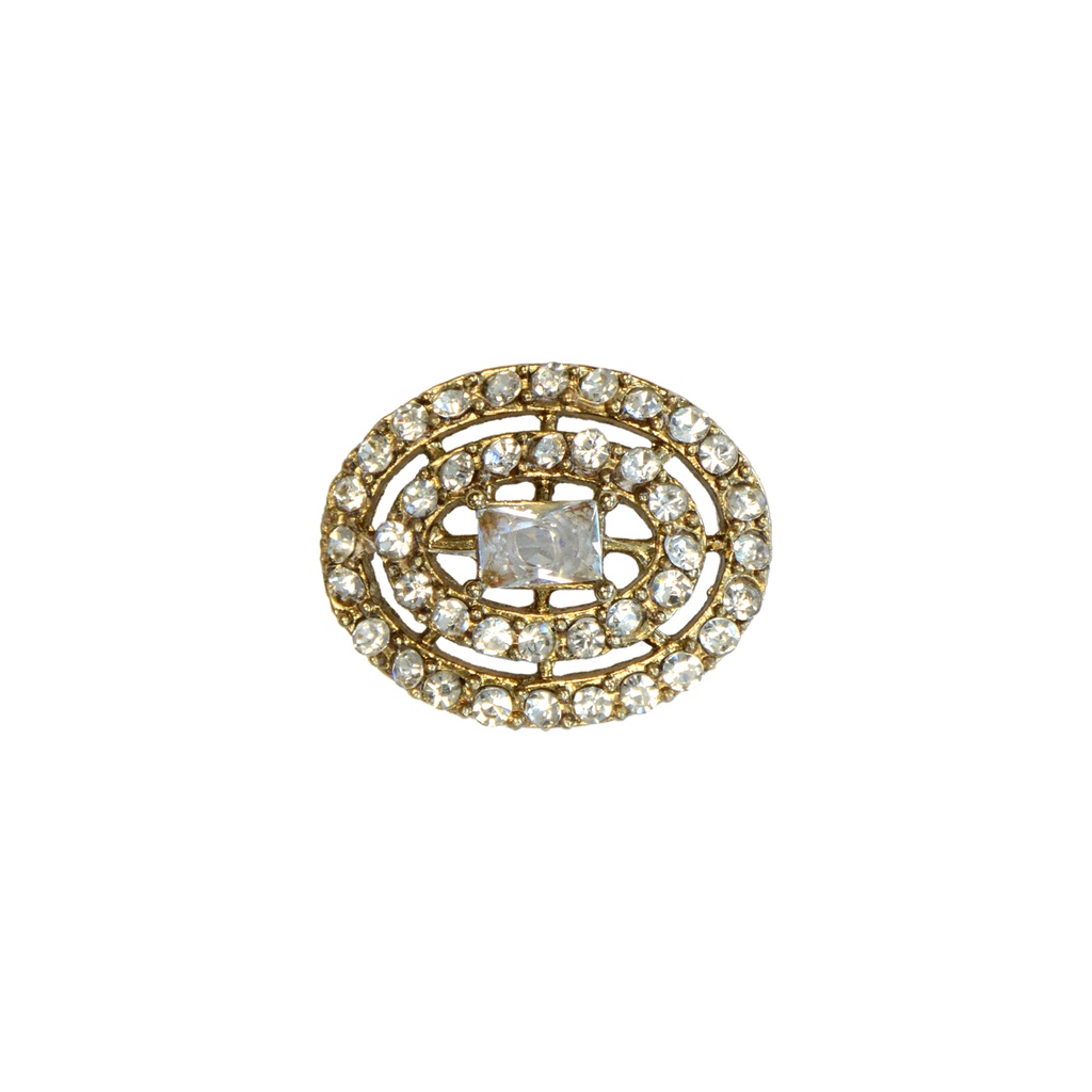 Gold Base Fancy Kundan Button