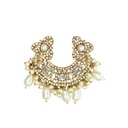 Gold Base Fancy Kundan Button