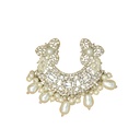 Silver Base Fancy Kundan Button