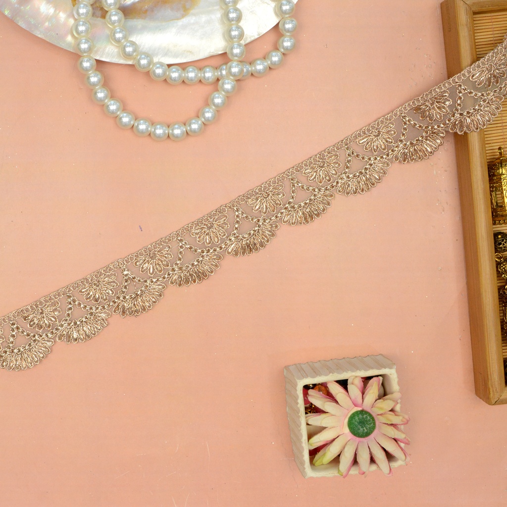 Fancy Metallic Yarn Net Lace