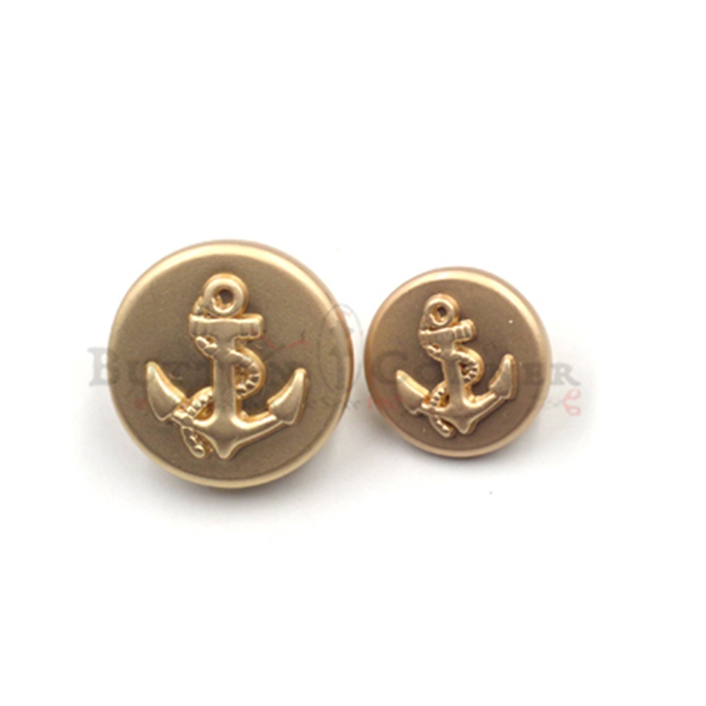 Pea Coat Anchor Metal Suiting Button