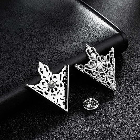 Chic Hollow Triangle Brooch Pin