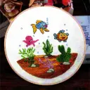 Underwater Sea Life One Hand Embroidery Kit