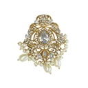 Gold Base Fancy Kundan Button