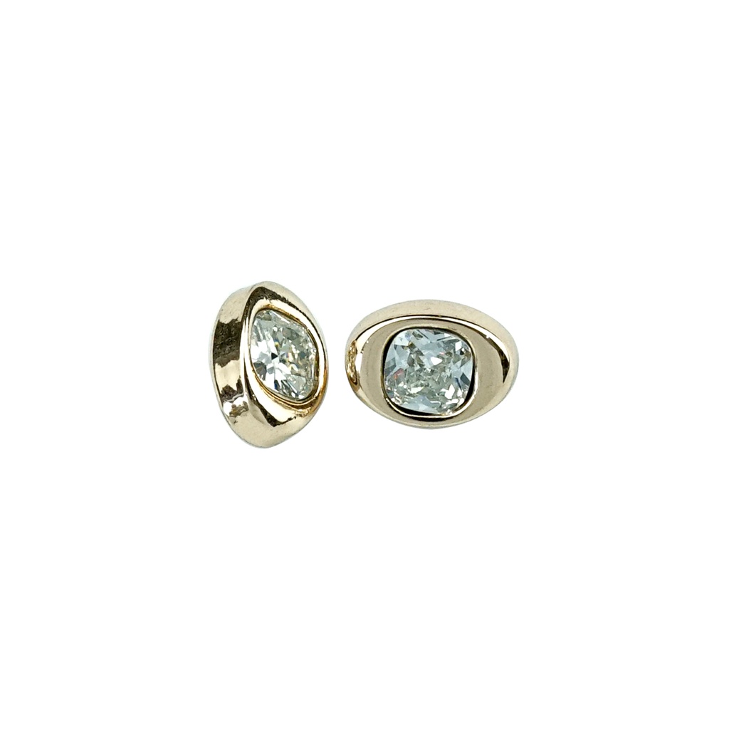 Gold Base Fancy Crystal Button