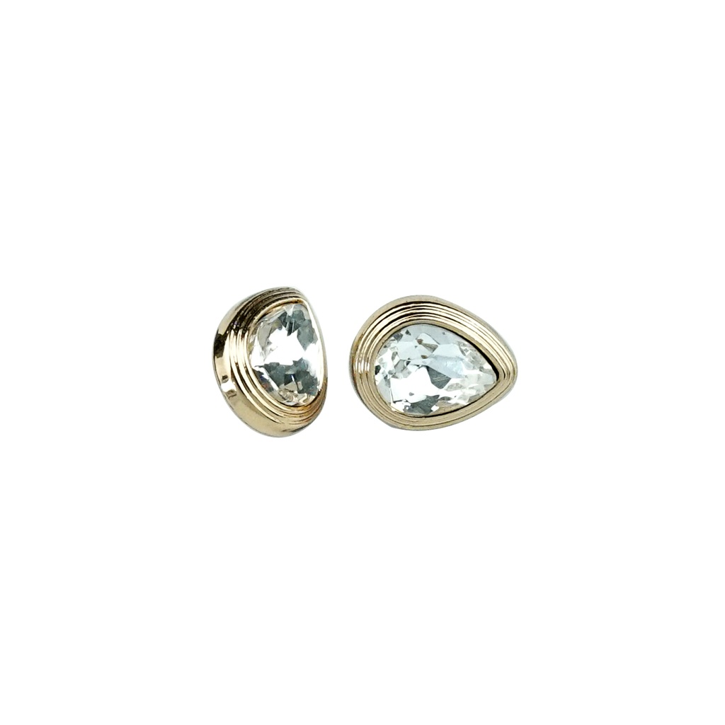 Gold Base Fancy Crystal Button