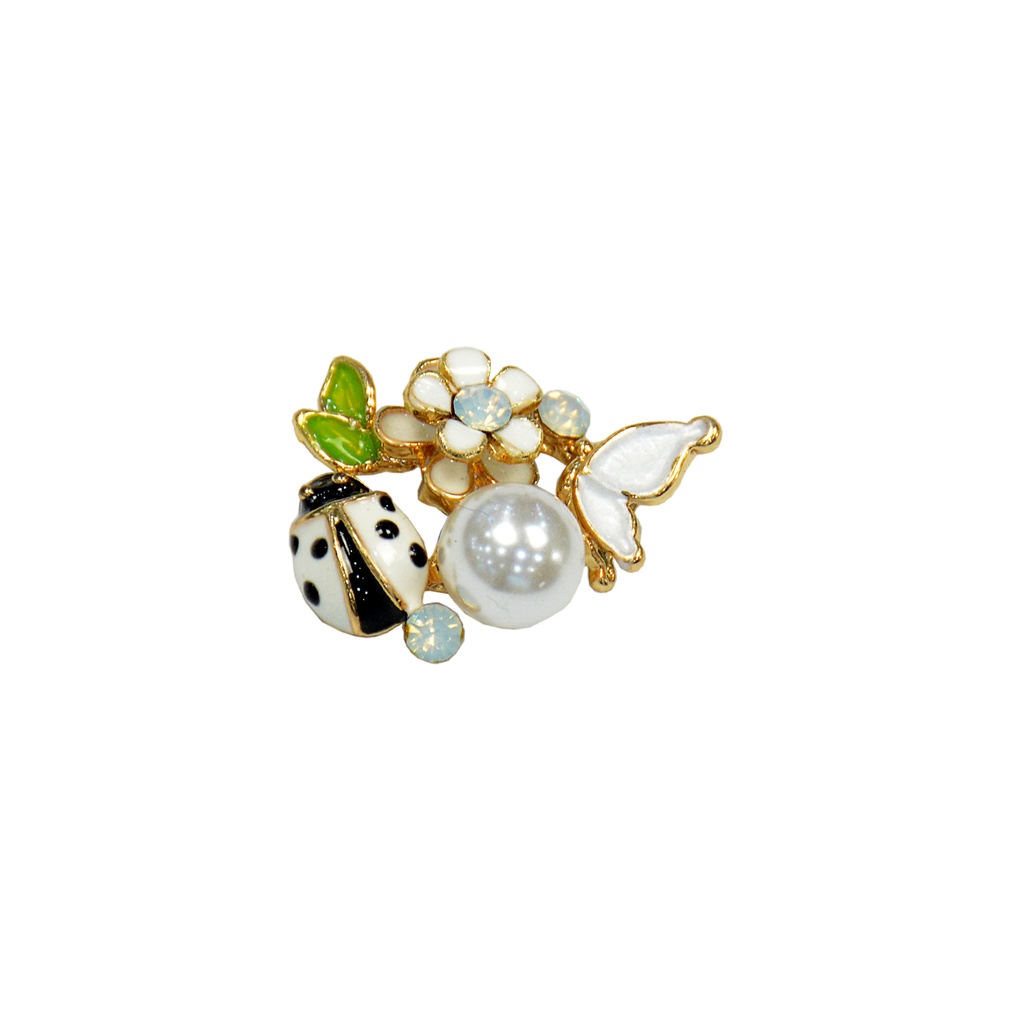 Vintage Floral Design Fancy Button