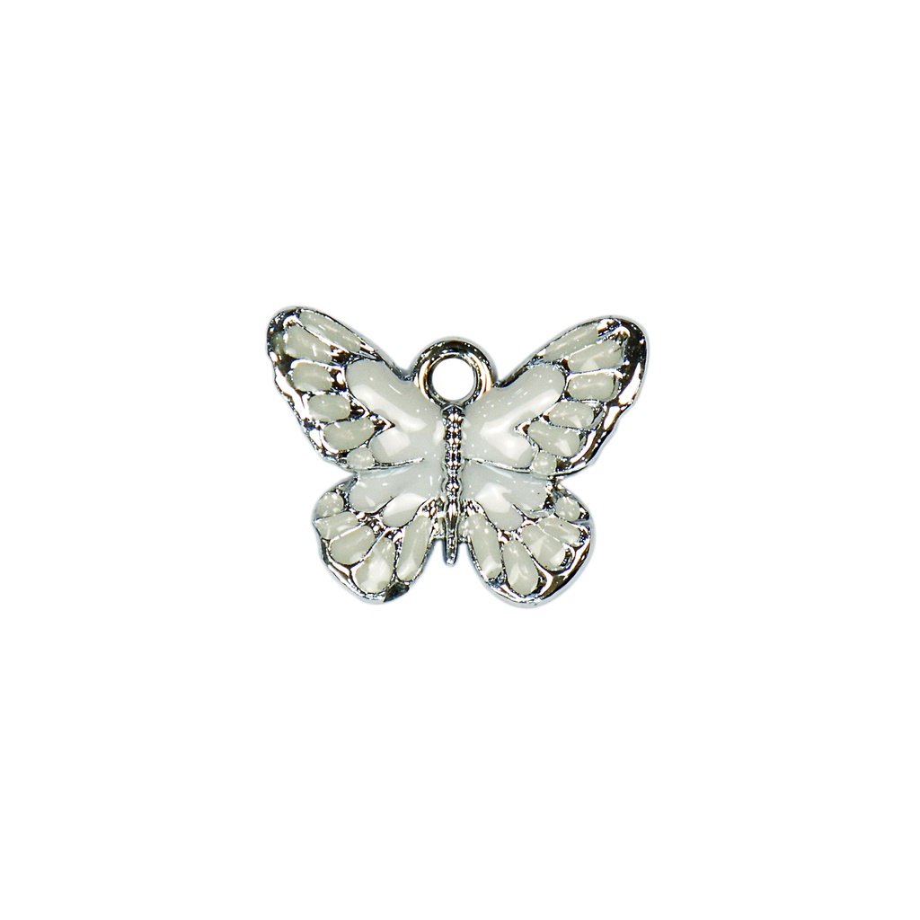 Silver Base Enamel Coated Butterfly Hanging