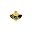 Enamel Coated Hand Fan Pendant