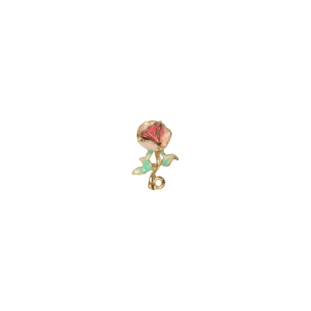 Double Hook Rose Flower Pendant